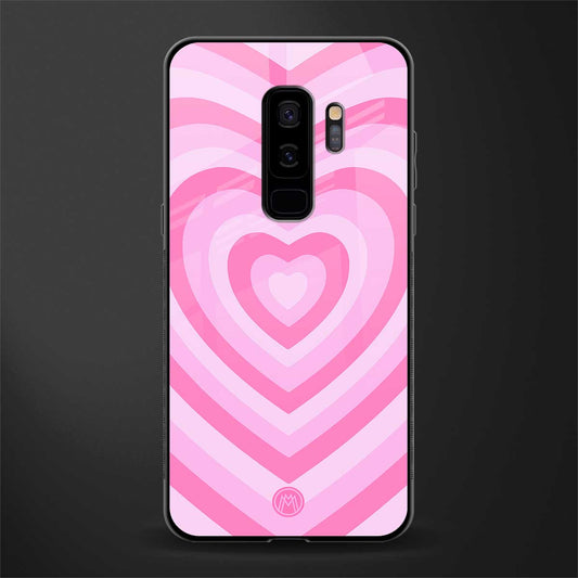 y2k pink hearts aesthetic glass case for samsung galaxy s9 plus image