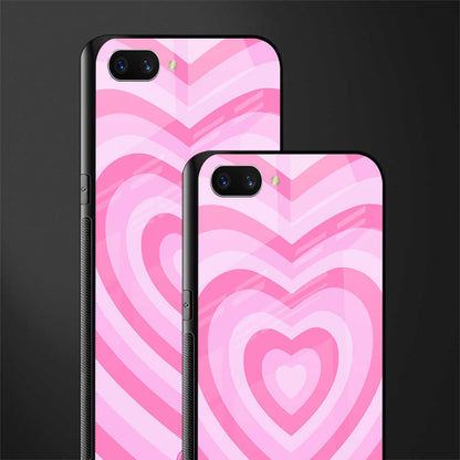 y2k pink hearts aesthetic glass case for oppo a3s image-2