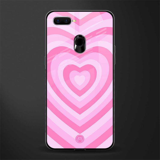 y2k pink hearts aesthetic glass case for oppo a7 image