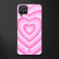 y2k pink hearts aesthetic back phone cover | glass case for samsung galaxy a22 4g