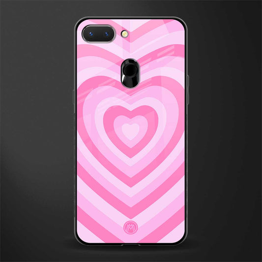 y2k pink hearts aesthetic glass case for oppo a5 image
