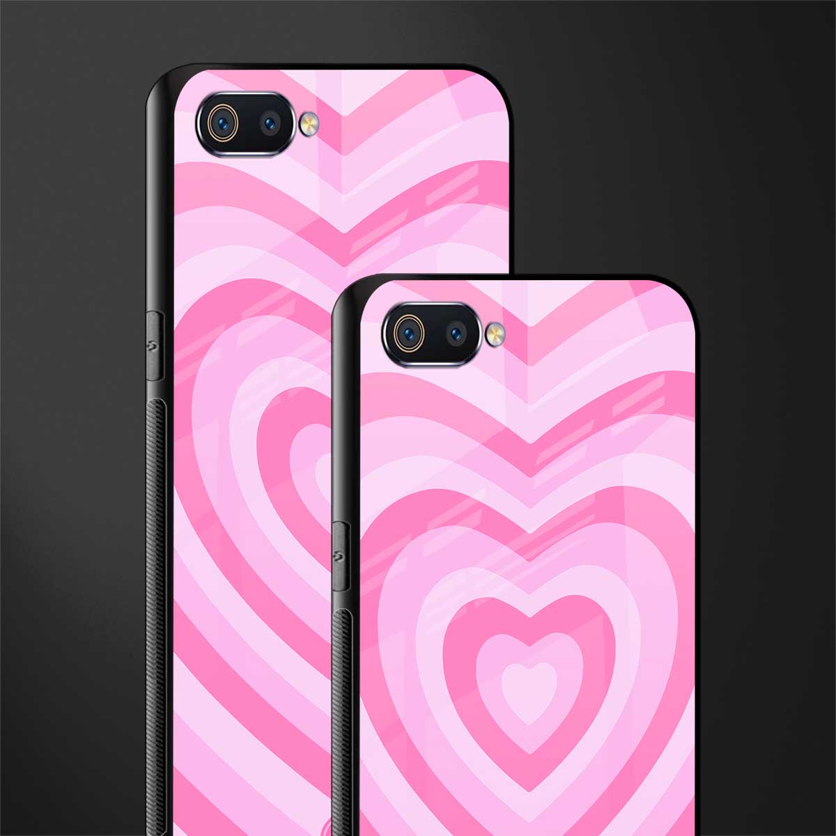 y2k pink hearts aesthetic glass case for realme c2 image-2