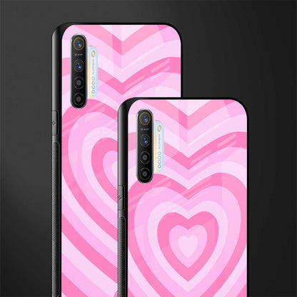 y2k pink hearts aesthetic glass case for realme xt image-2