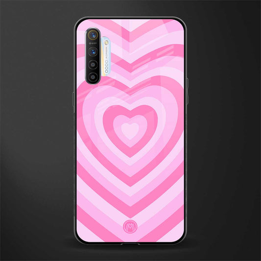 y2k pink hearts aesthetic glass case for realme xt image