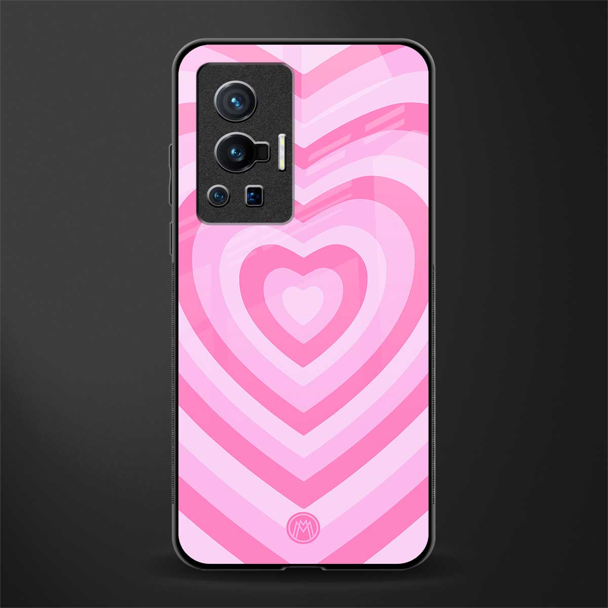 y2k pink hearts aesthetic glass case for vivo x70 pro image