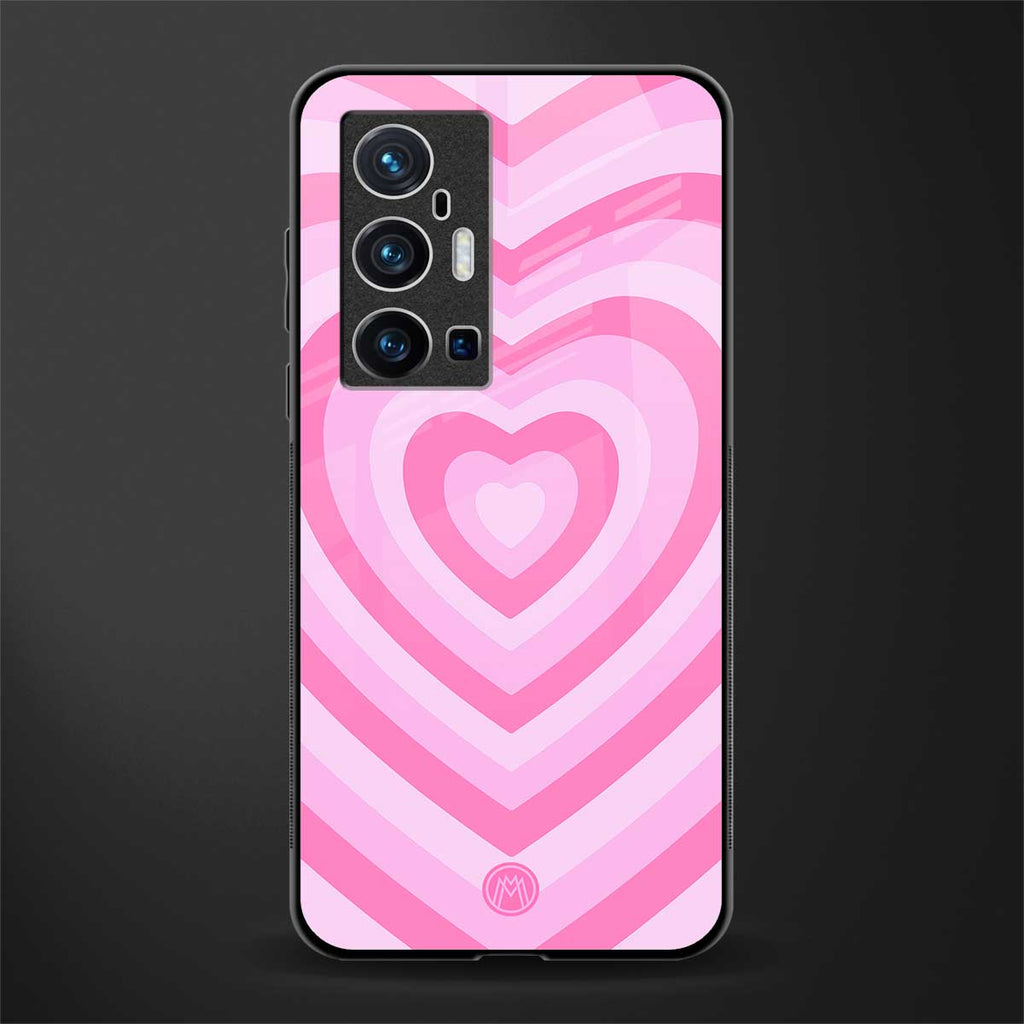 y2k pink hearts aesthetic glass case for vivo x70 pro plus image
