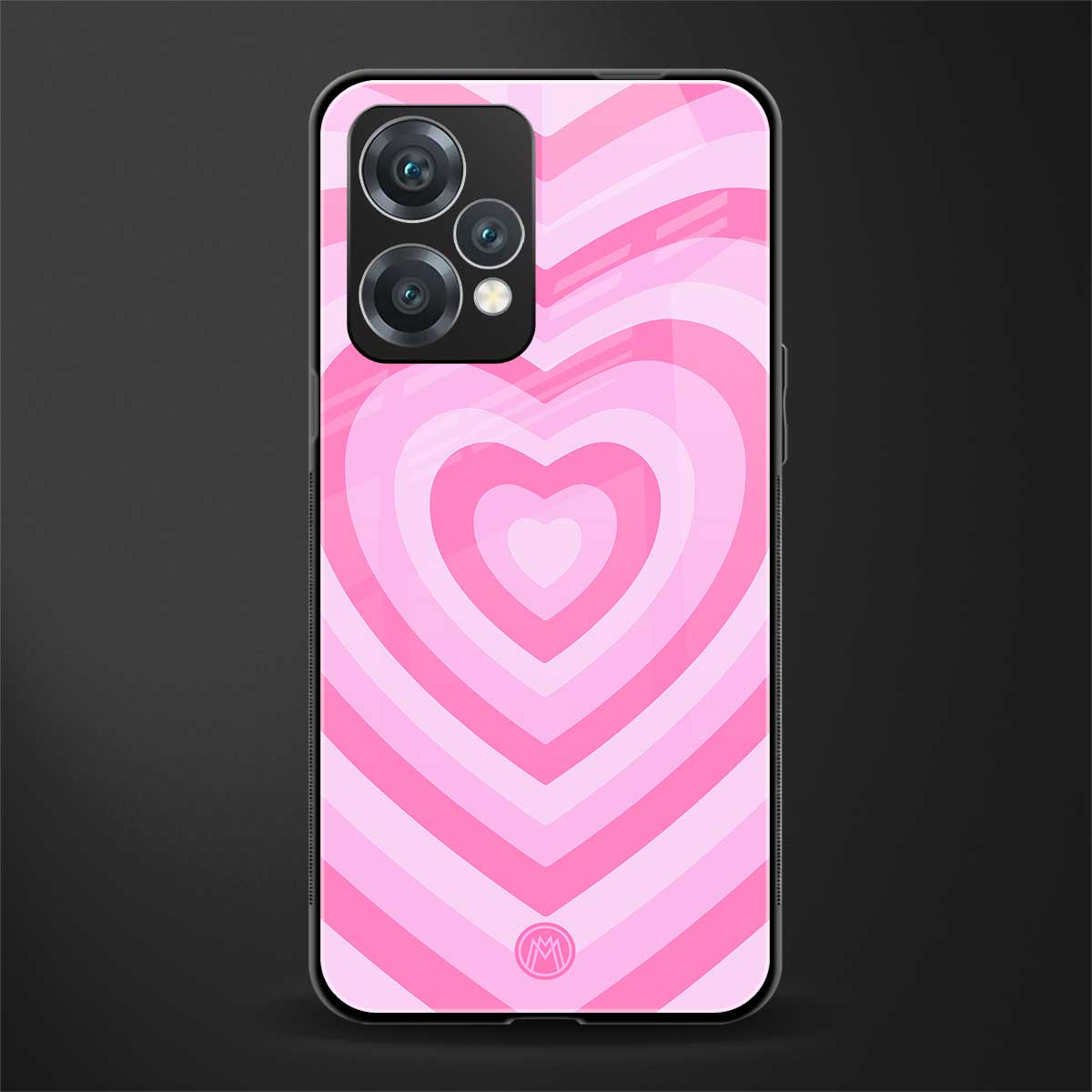 y2k pink hearts aesthetic back phone cover | glass case for realme 9 pro 5g