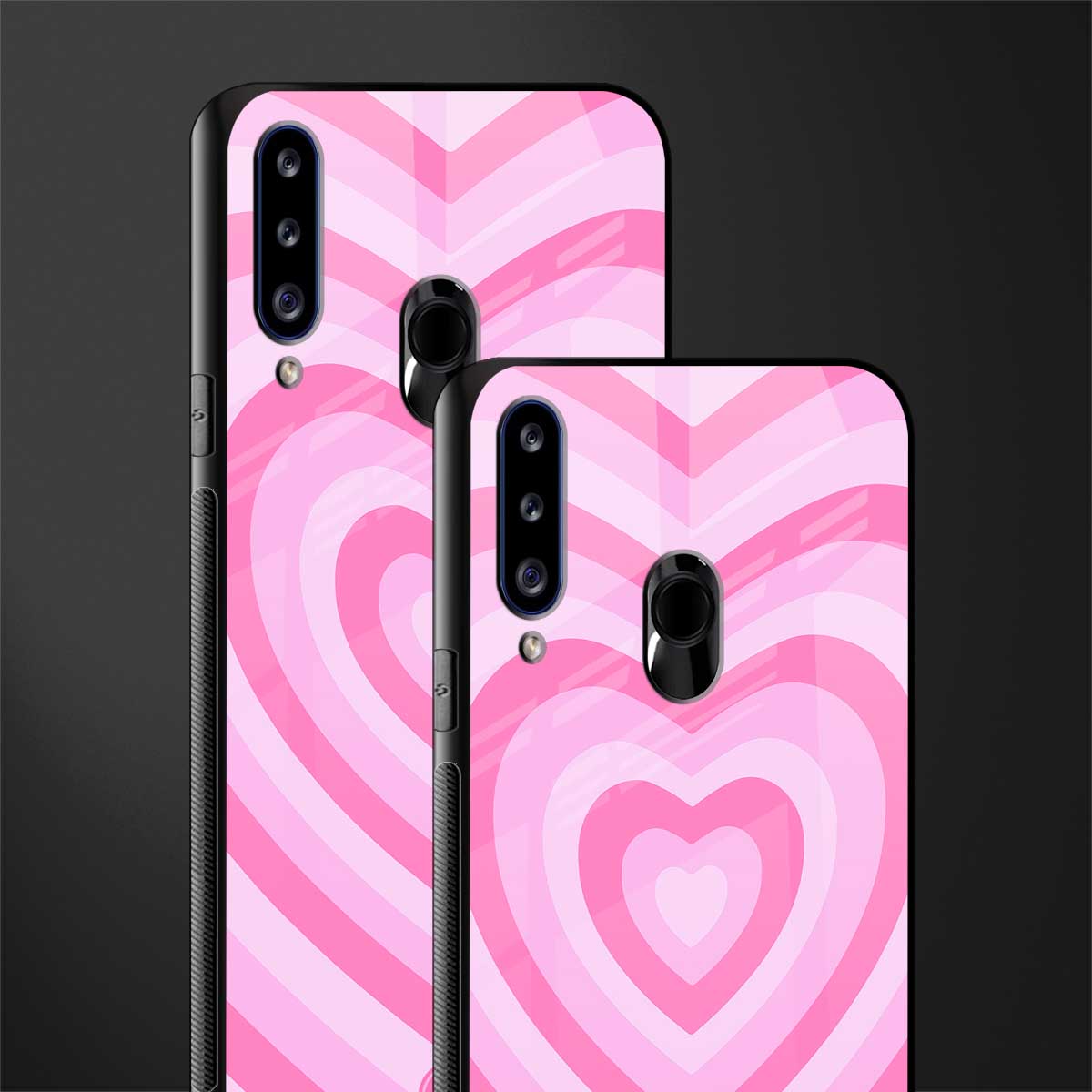 y2k pink hearts aesthetic glass case for samsung galaxy a20s image-2