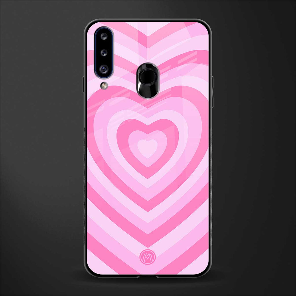 y2k pink hearts aesthetic glass case for samsung galaxy a20s image