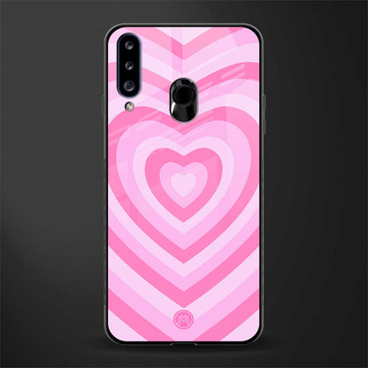 y2k pink hearts aesthetic glass case for samsung galaxy a20s image