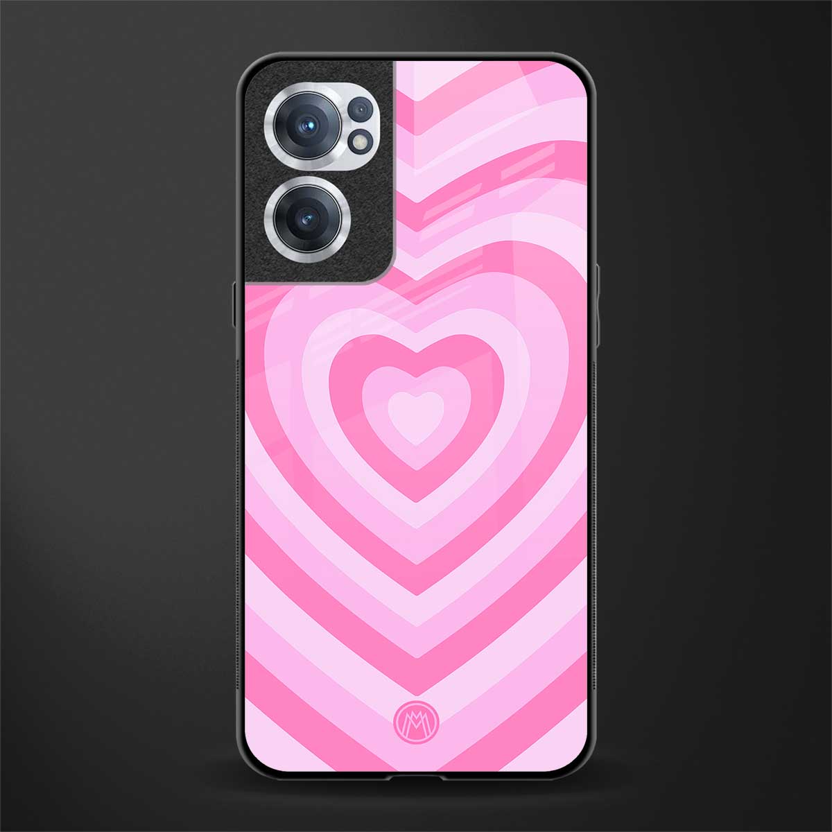 y2k pink hearts aesthetic glass case for oneplus nord ce 2 5g image