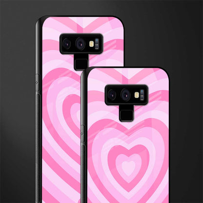 y2k pink hearts aesthetic glass case for samsung galaxy note 9 image-2