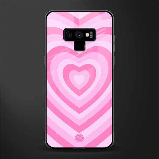 y2k pink hearts aesthetic glass case for samsung galaxy note 9 image