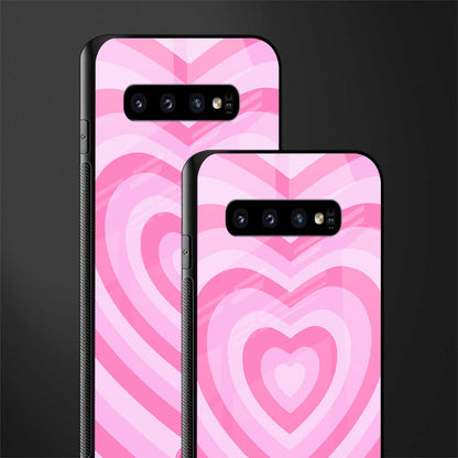 y2k pink hearts aesthetic glass case for samsung galaxy s10 plus image-2