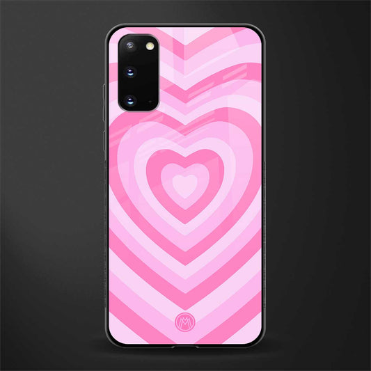 y2k pink hearts aesthetic glass case for samsung galaxy s20 image