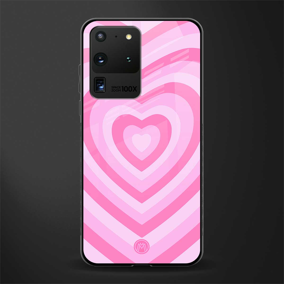 y2k pink hearts aesthetic glass case for samsung galaxy s20 ultra image