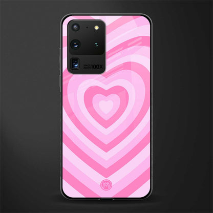y2k pink hearts aesthetic glass case for samsung galaxy s20 ultra image