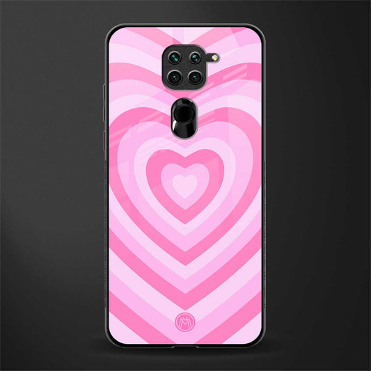 y2k pink hearts aesthetic glass case for redmi note 9 image