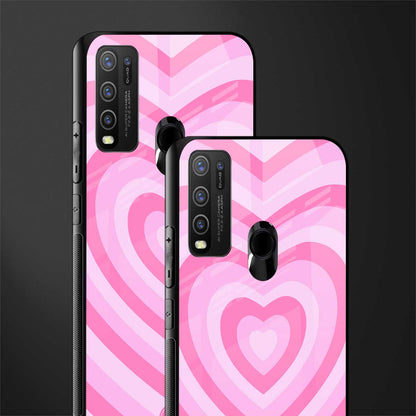 y2k pink hearts aesthetic glass case for vivo y30 image-2
