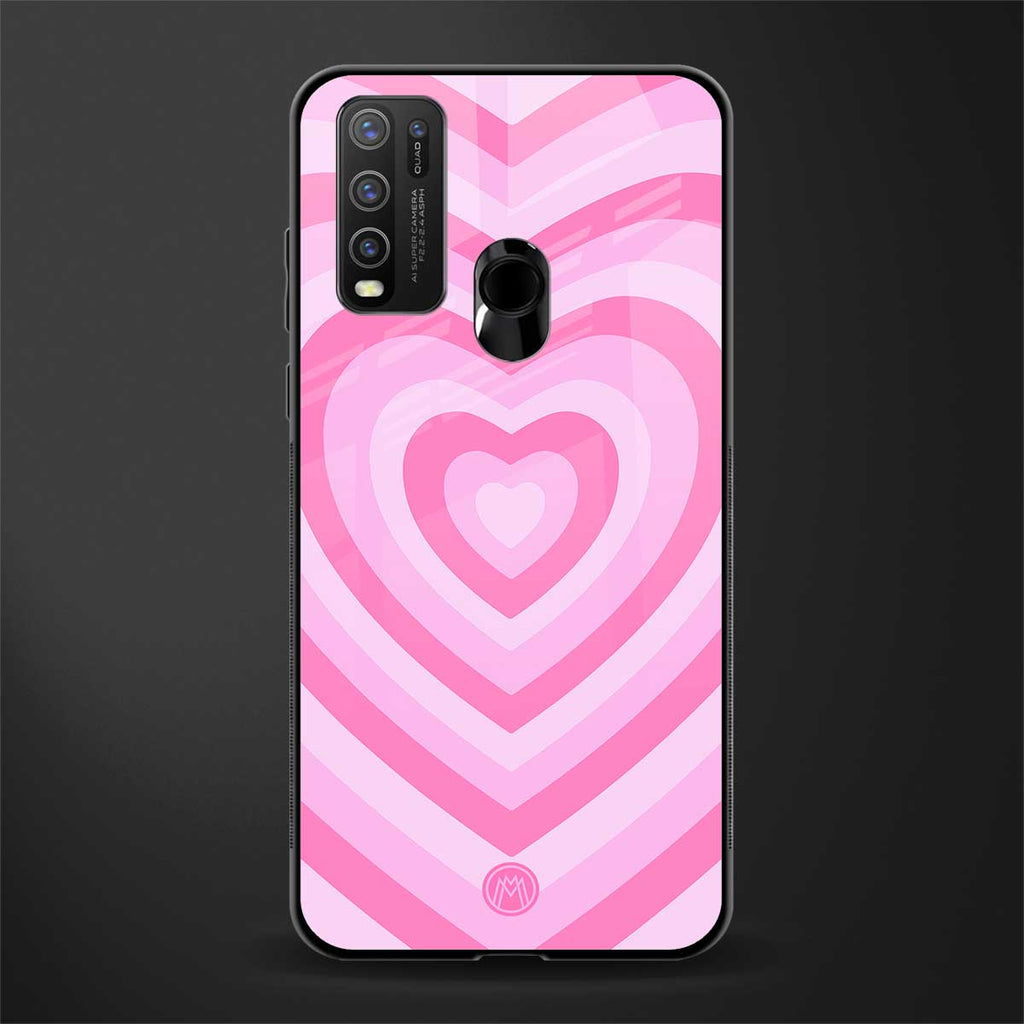 y2k pink hearts aesthetic glass case for vivo y50 image