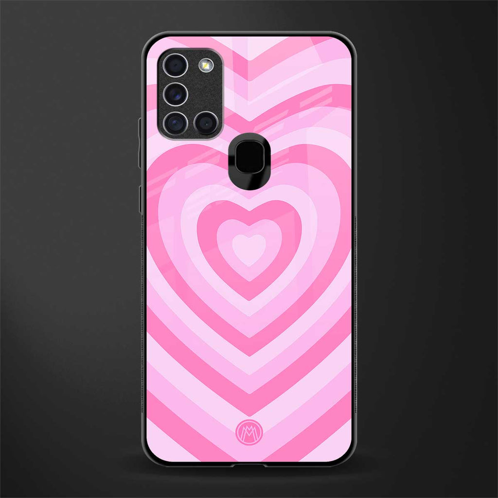 y2k pink hearts aesthetic glass case for samsung galaxy a21s image