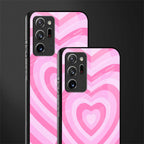 y2k pink hearts aesthetic glass case for samsung galaxy note 20 ultra 5g image-2