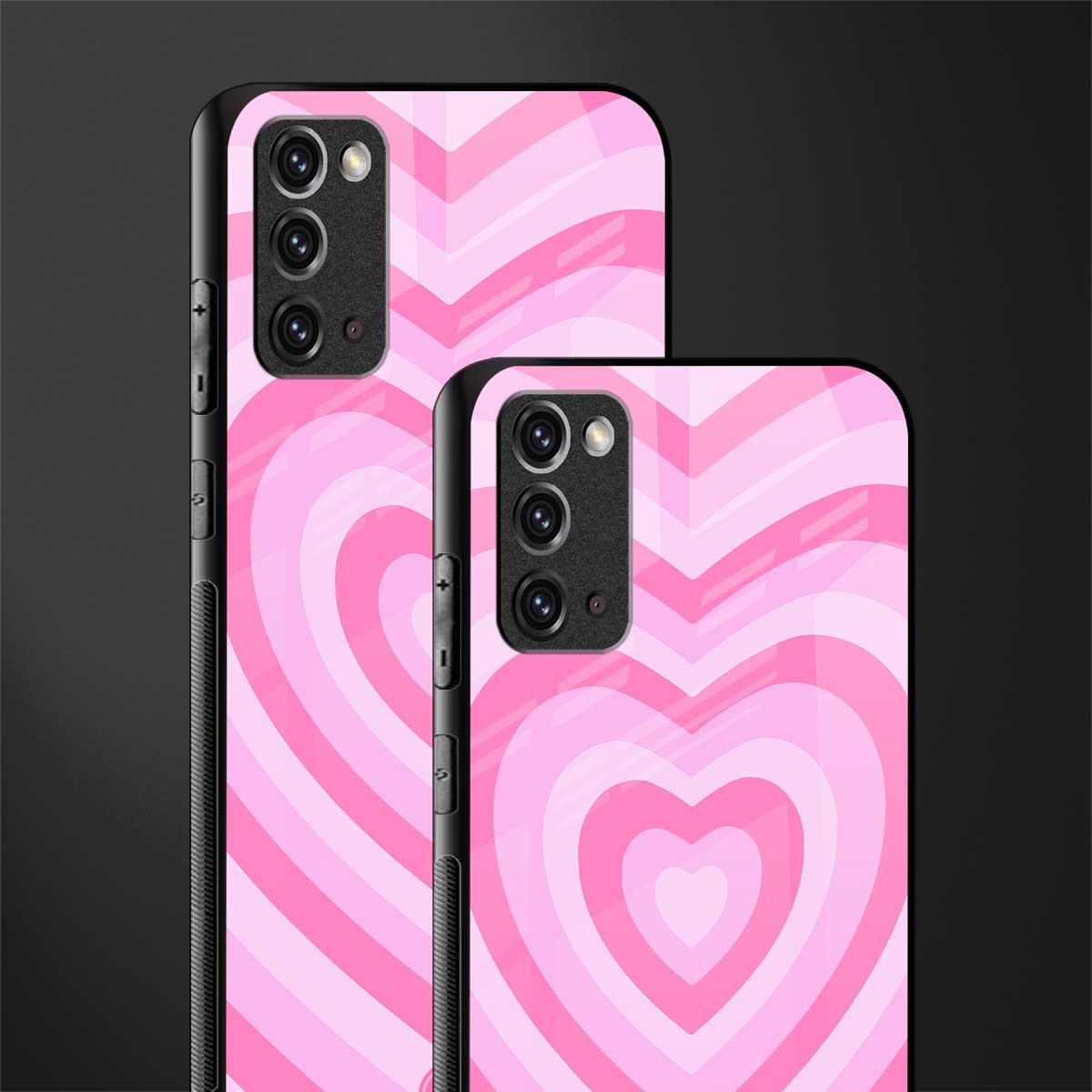 y2k pink hearts aesthetic glass case for samsung galaxy note 20 image-2