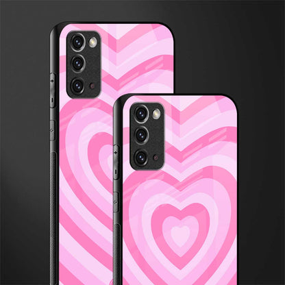 y2k pink hearts aesthetic glass case for samsung galaxy note 20 image-2
