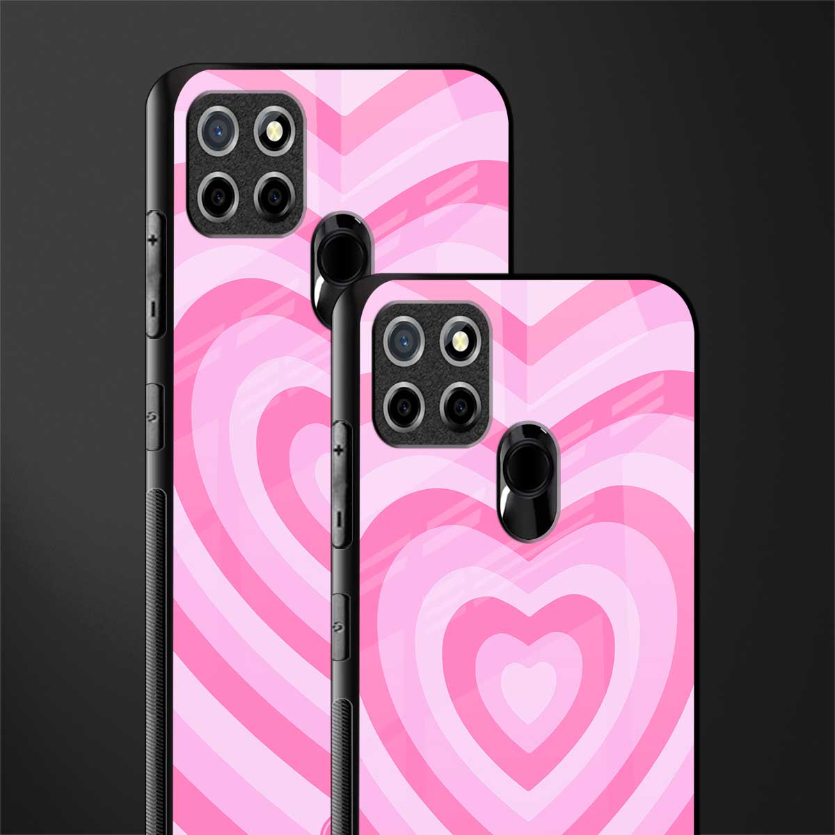 y2k pink hearts aesthetic glass case for realme c25 realme c25s image-2