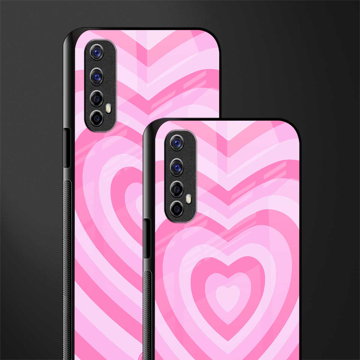 y2k pink hearts aesthetic glass case for realme 7 image-2