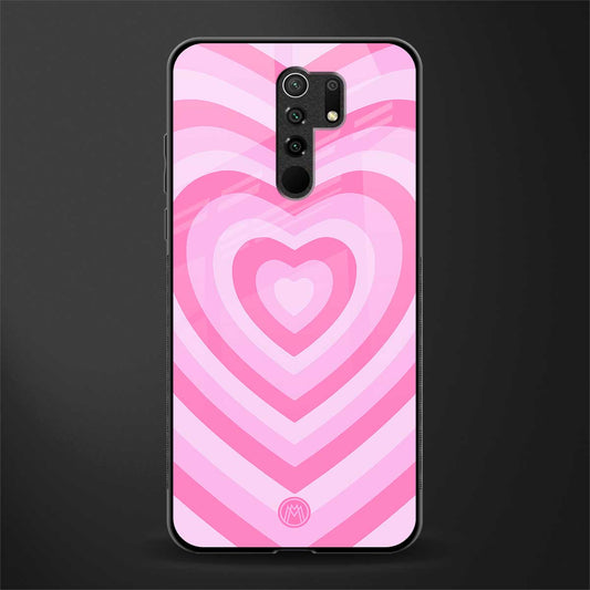 y2k pink hearts aesthetic glass case for redmi 9 prime image