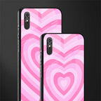 y2k pink hearts aesthetic glass case for redmi 9a image-2