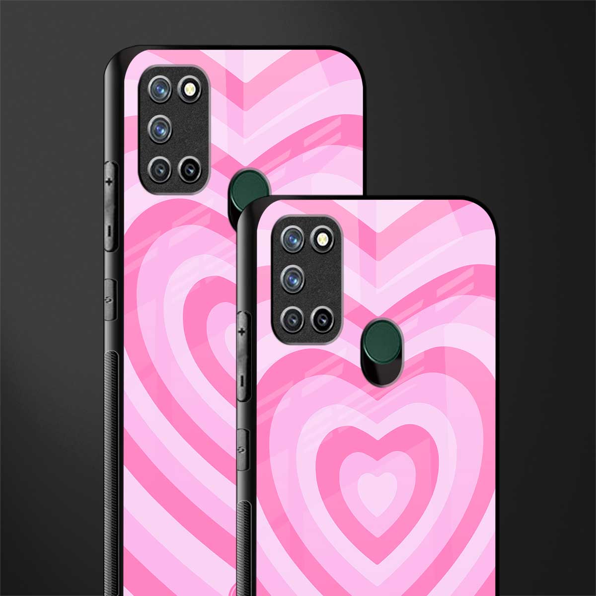y2k pink hearts aesthetic glass case for realme 7i image-2