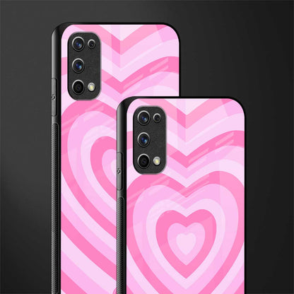 y2k pink hearts aesthetic glass case for realme 7 pro image-2