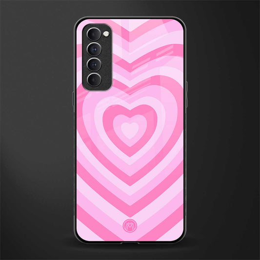 y2k pink hearts aesthetic glass case for oppo reno 4 pro image