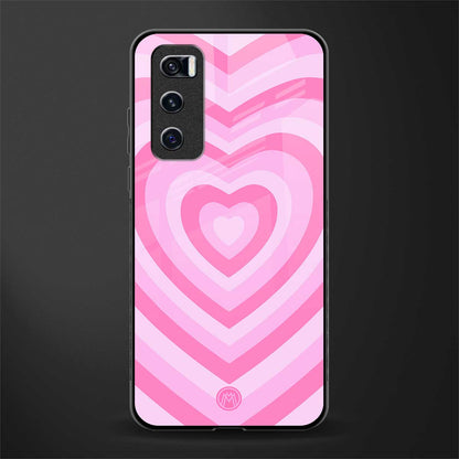y2k pink hearts aesthetic glass case for vivo v20 se image