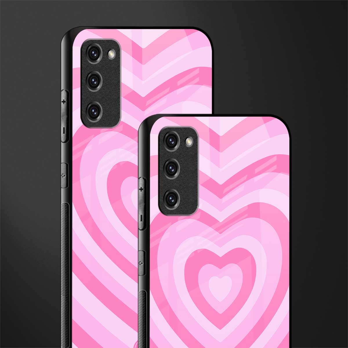 Y2K Pink Hearts Aesthetic Phone Case for Samsung Galaxy S20 FE Glass Case
