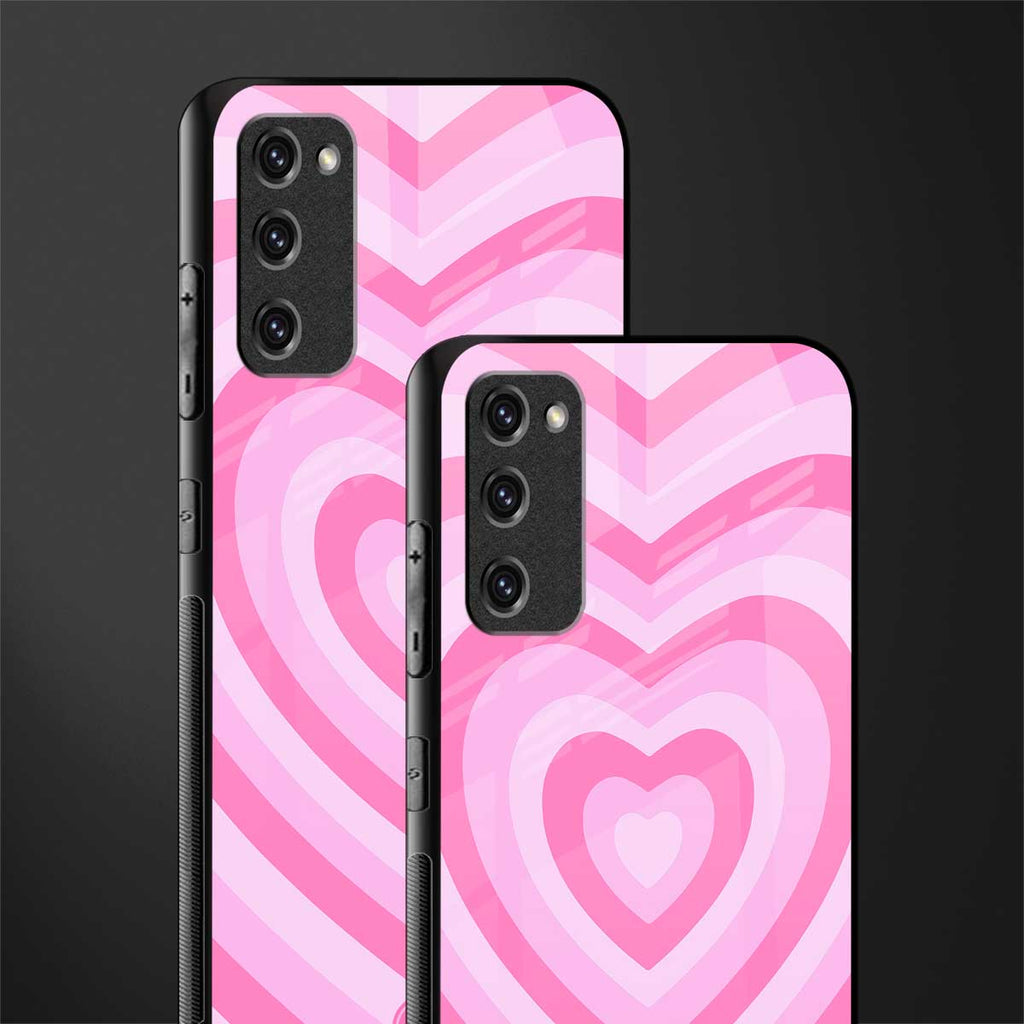 y2k pink hearts aesthetic glass case for samsung galaxy s20 fe image-2