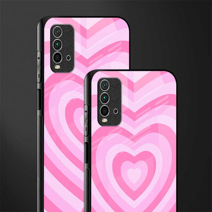 y2k pink hearts aesthetic glass case for redmi 9 power image-2