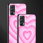 y2k pink hearts aesthetic glass case for realme x7 image-2