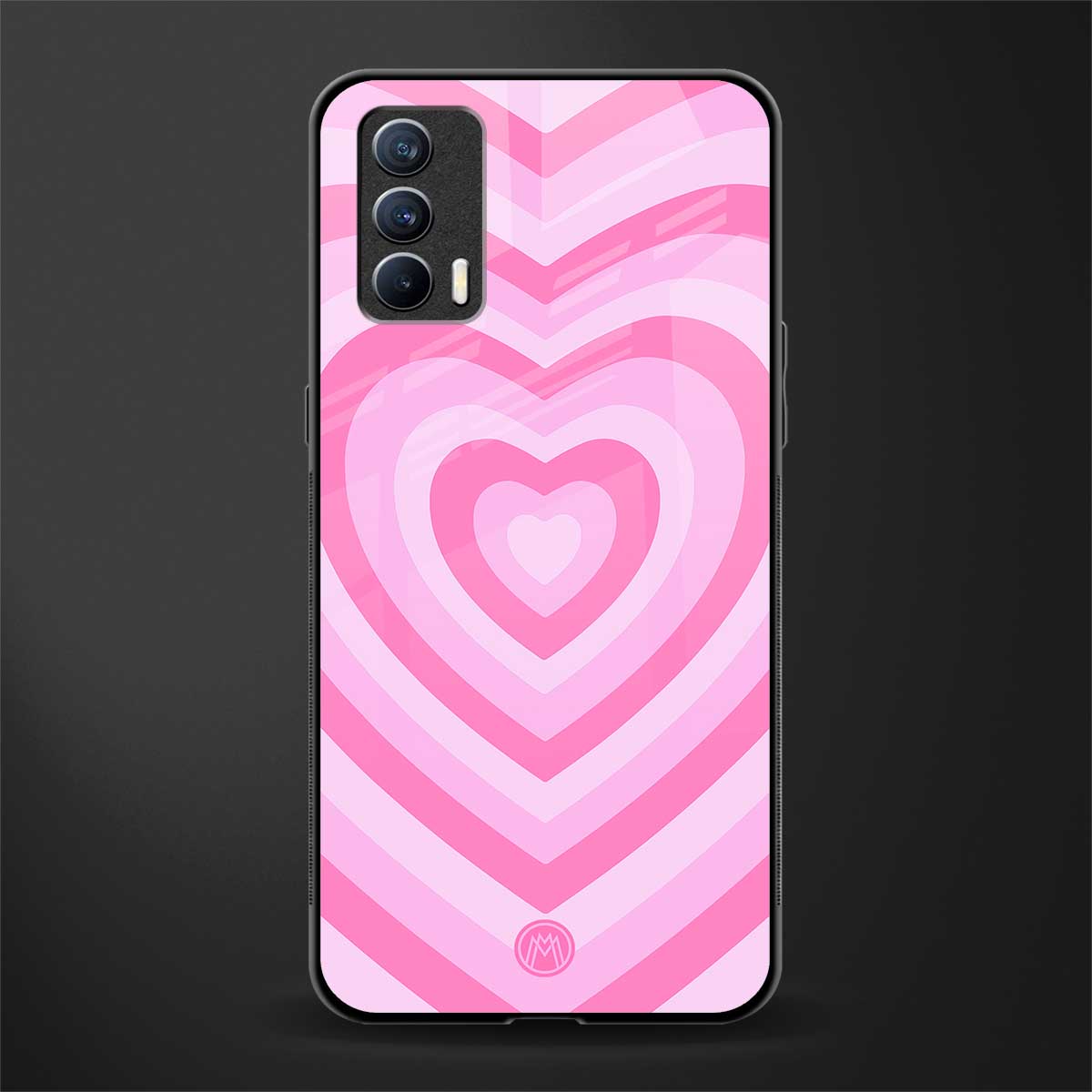 y2k pink hearts aesthetic glass case for realme x7 image