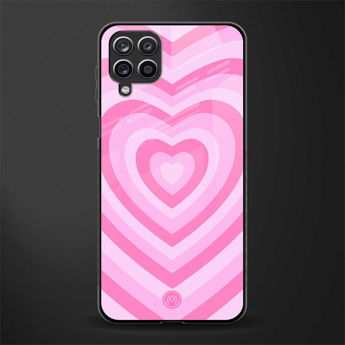 y2k pink hearts aesthetic glass case for samsung galaxy m42 5g image