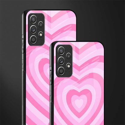 y2k pink hearts aesthetic glass case for samsung galaxy a72 image-2
