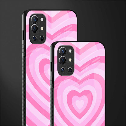 y2k pink hearts aesthetic glass case for oneplus 9r image-2