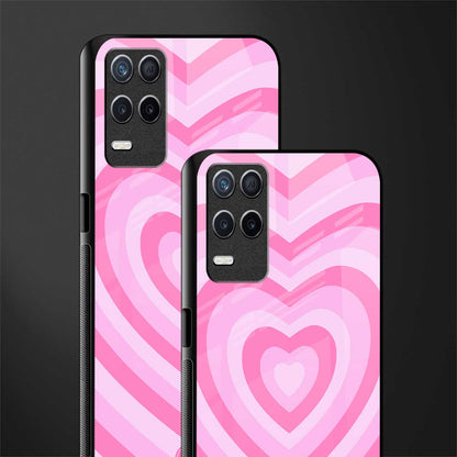 y2k pink hearts aesthetic glass case for realme 8 5g image-2