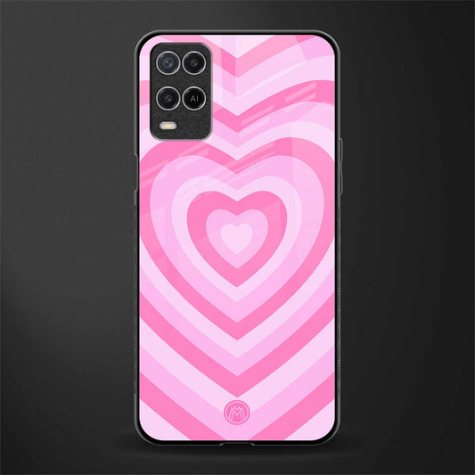 y2k pink hearts aesthetic glass case for oppo a54 image