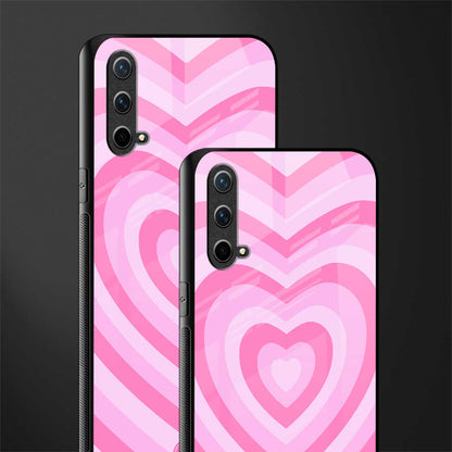 y2k pink hearts aesthetic glass case for oneplus nord ce 5g image-2