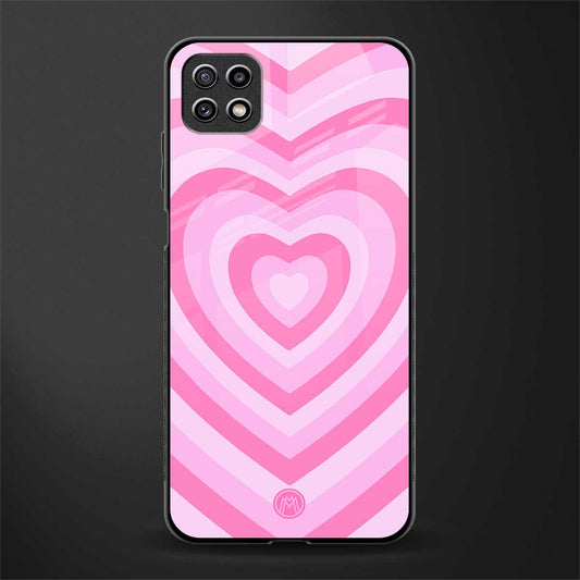 y2k pink hearts aesthetic glass case for samsung galaxy a22 5g image