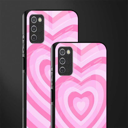 y2k pink hearts aesthetic glass case for samsung galaxy a03s image-2