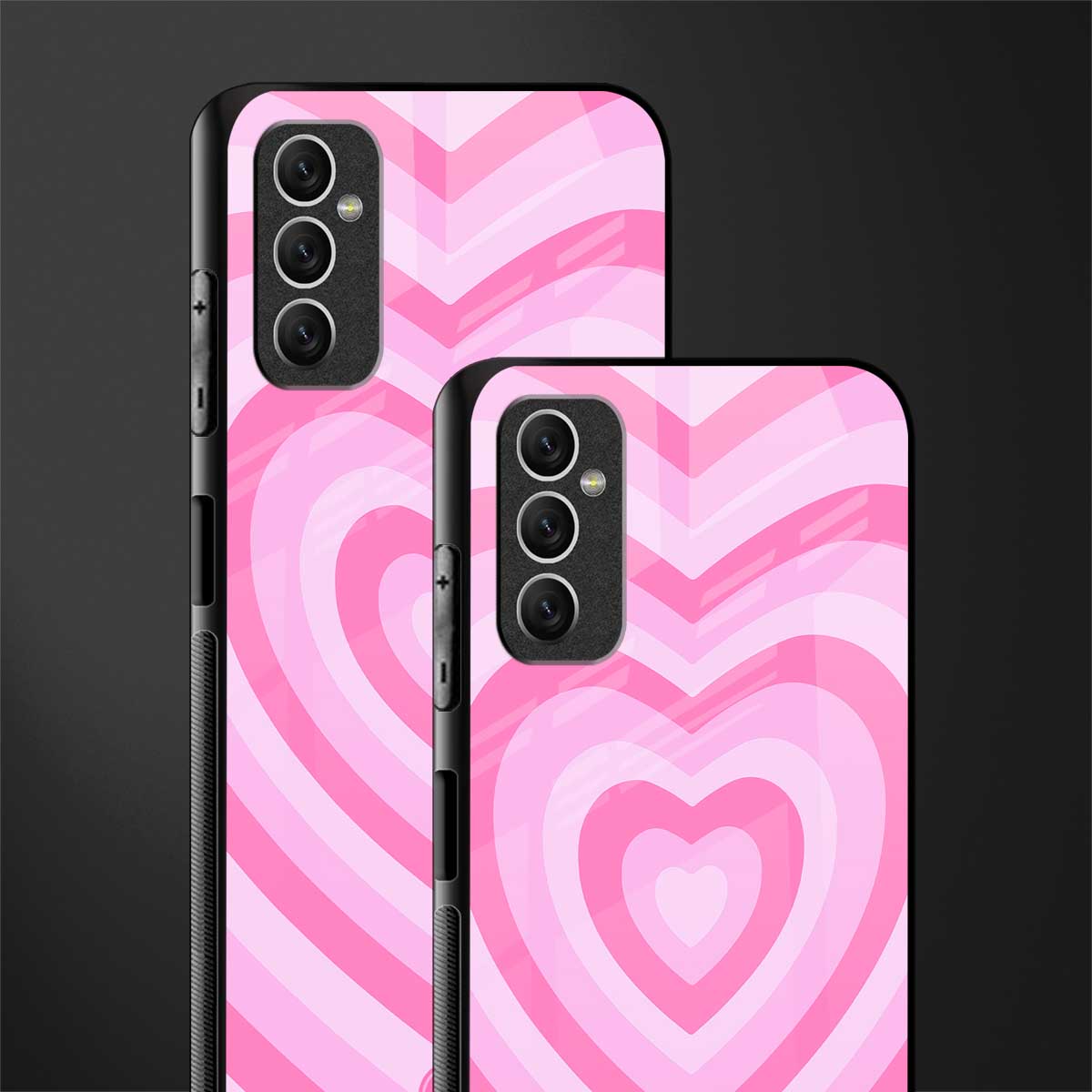 y2k pink hearts aesthetic glass case for samsung galaxy m52 5g image-2